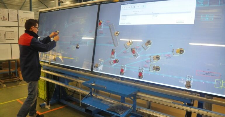 table de montage interactive pour réalisation de faisceaux